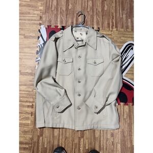 Vintage Zero King Easy Care Sport Coat Tan 48R made in USA